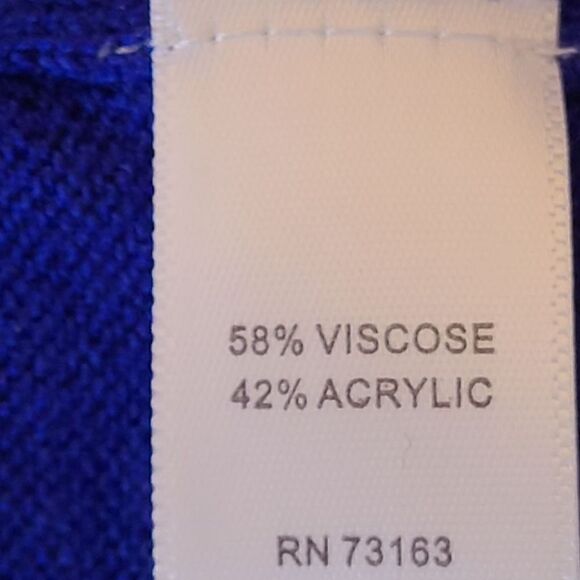 Cupio Womens Royal Blue Long Sleeve Pull Over Sweater Knitted Size Small - Picture 5 of 12